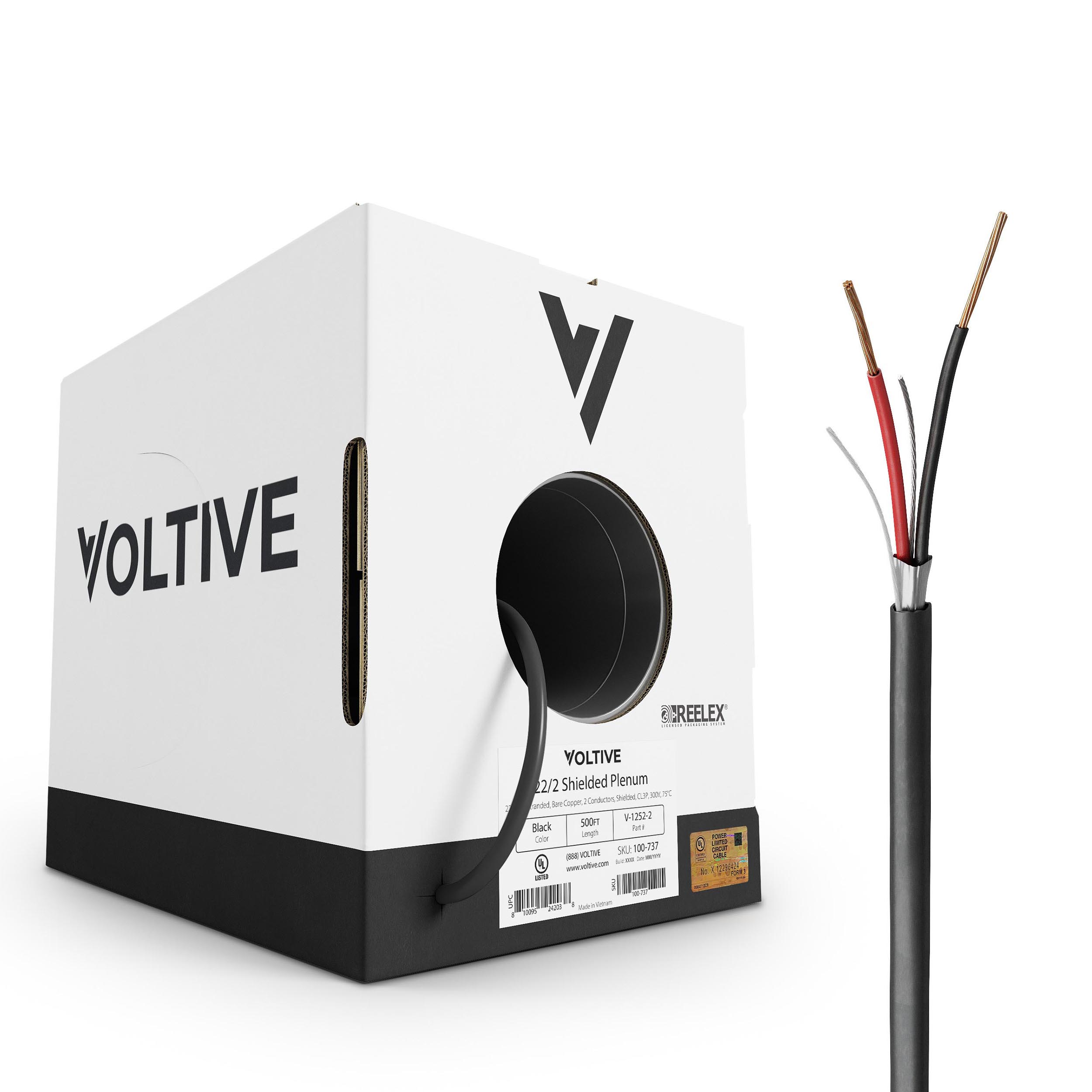 22/2 Shielded Plenum Low Voltage Wire | Voltive